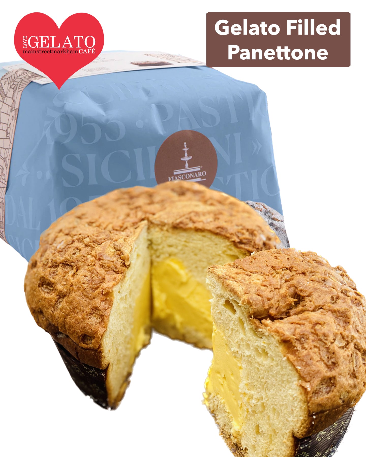 Gelattone - Panettone filled with Caramel Crunch Gelato